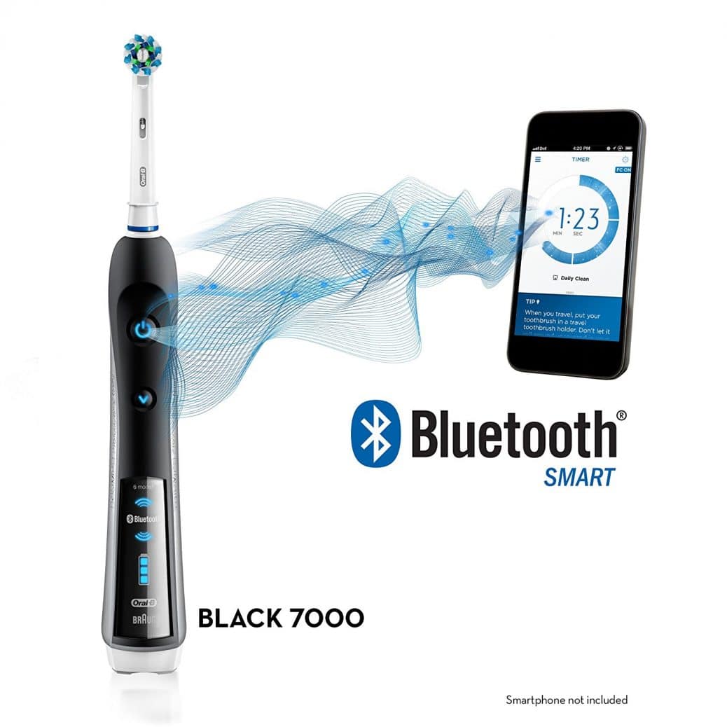 Oral-B Pro 7000 SmartSeries Black Electronic Power Rechargeable Battery Electric Toothbrush with Bluetooth Connectivity
